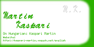 martin kaspari business card